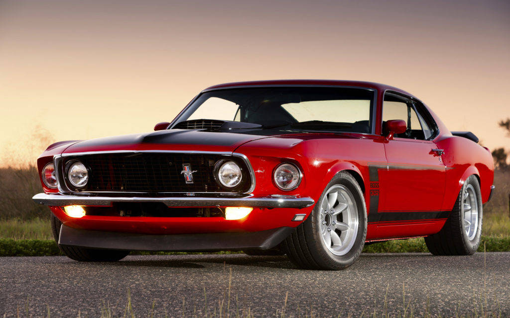 Mustang Hd Boss 302 Red Background