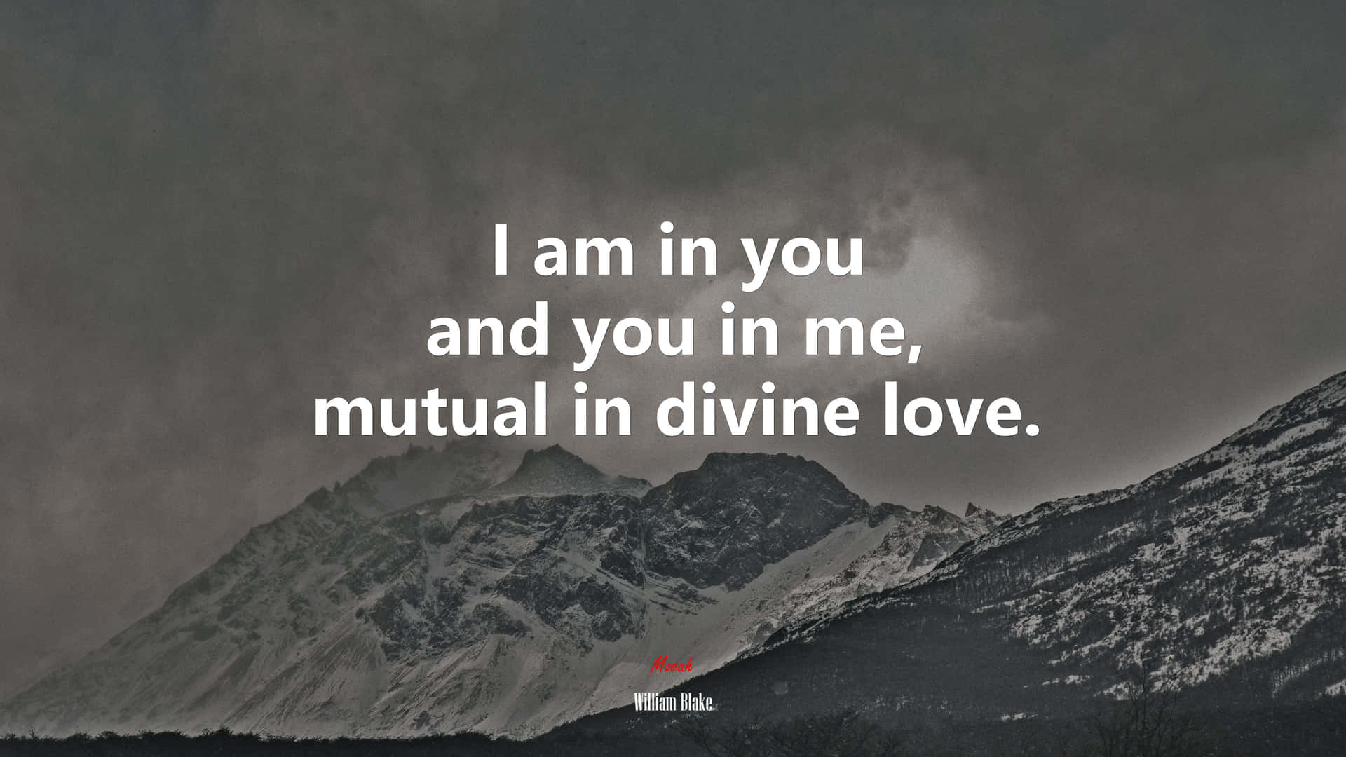 Mutual In Divine Love Quote Background