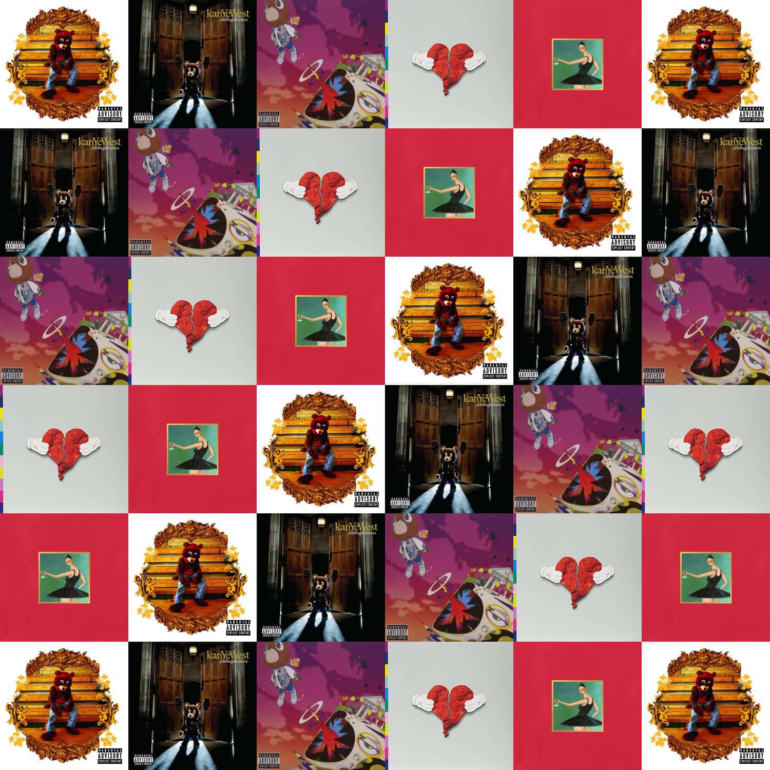 My Beautiful Dark Twisted Fantasy Diagonal Pattern