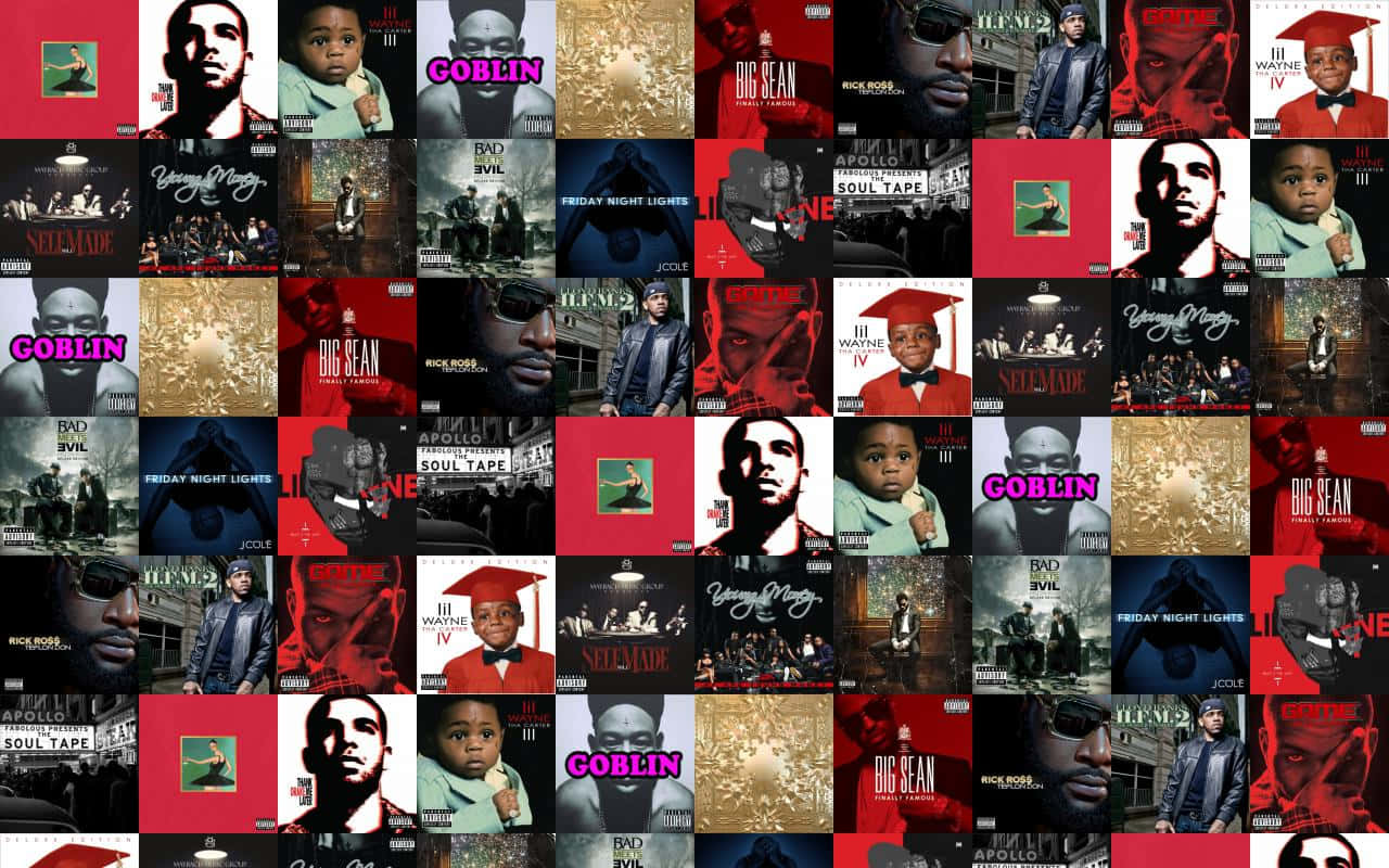 My Beautiful Dark Twisted Fantasy Jumbled Poster Background
