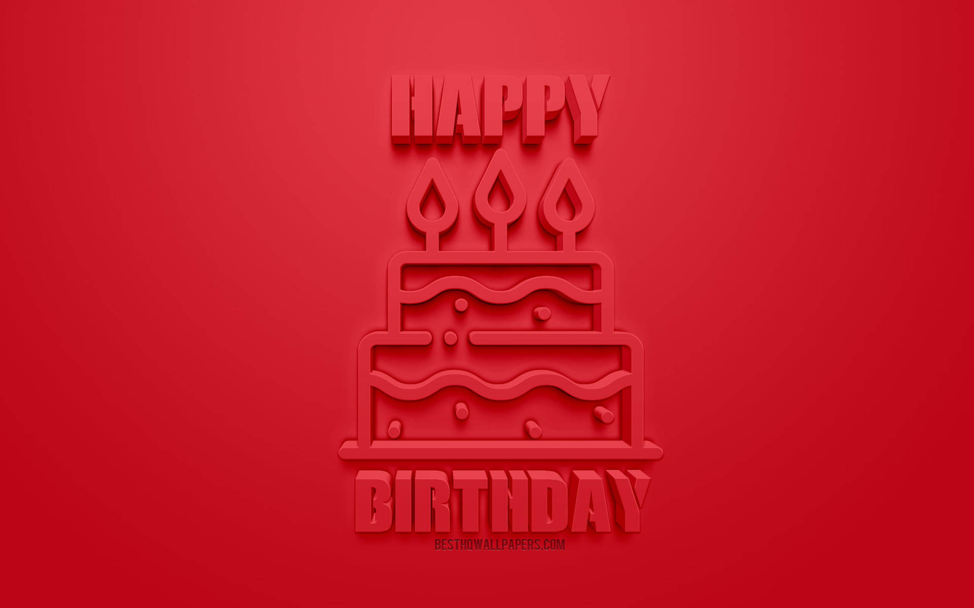 My Birthday Greeting In Red Background