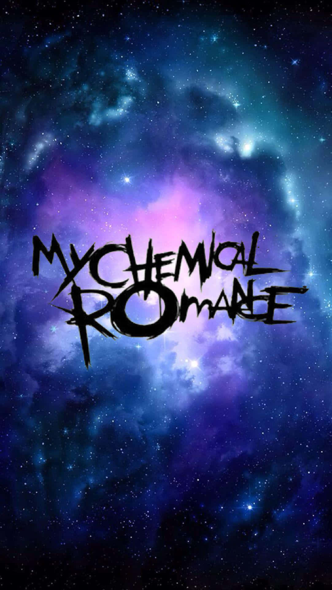 My Chemical Romance - Iconic Band Members And Logo Background