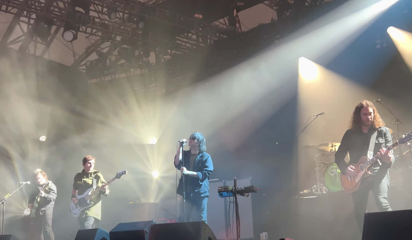 My Chemical Romance Performing Live On Stage Background