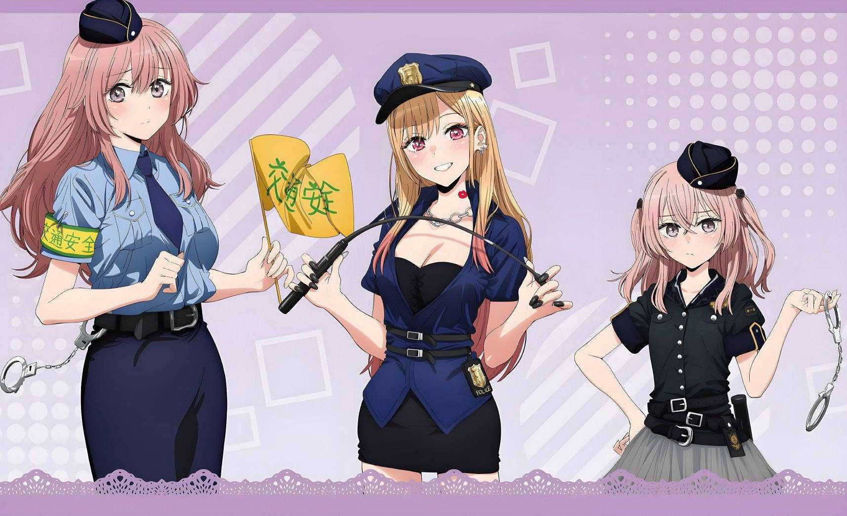 My Dress Up Darling Cosplay In Policewoman Outfit Background