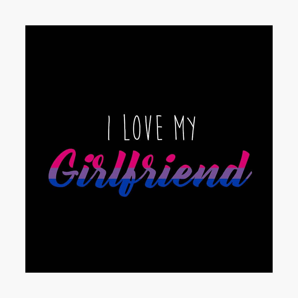 My Girlfriend Calligraphy I Love Pfp Background