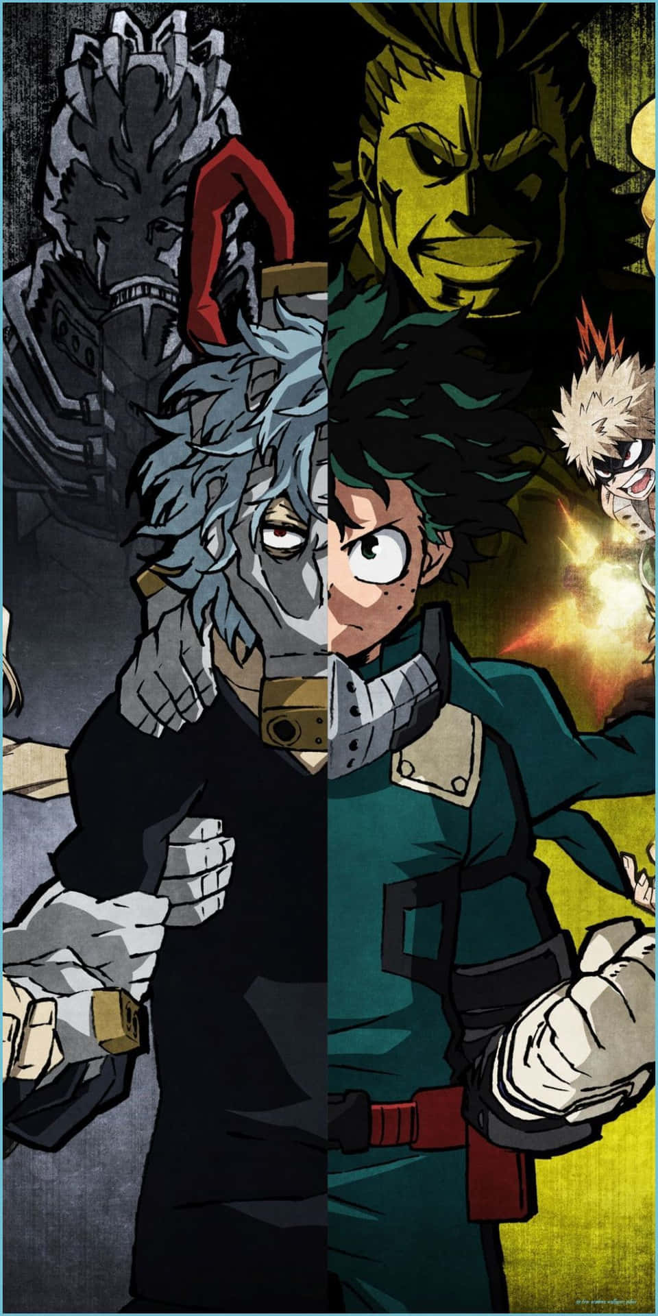 My Hero Academia - A Poster With Different Characters Background