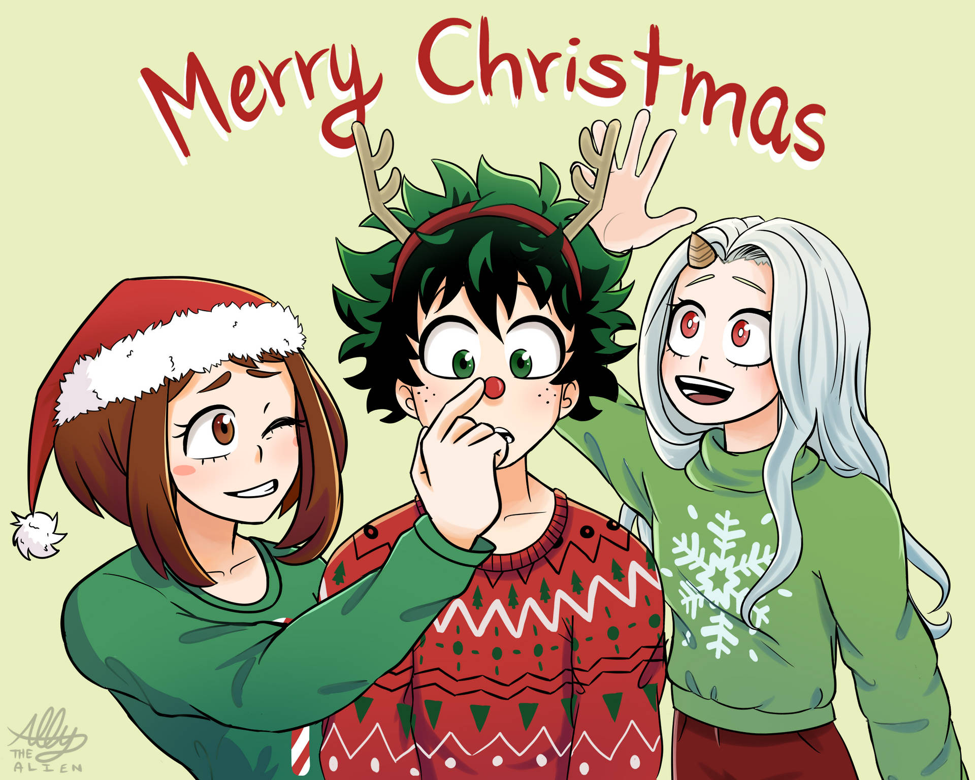 My Hero Academia Anime Christmas Background