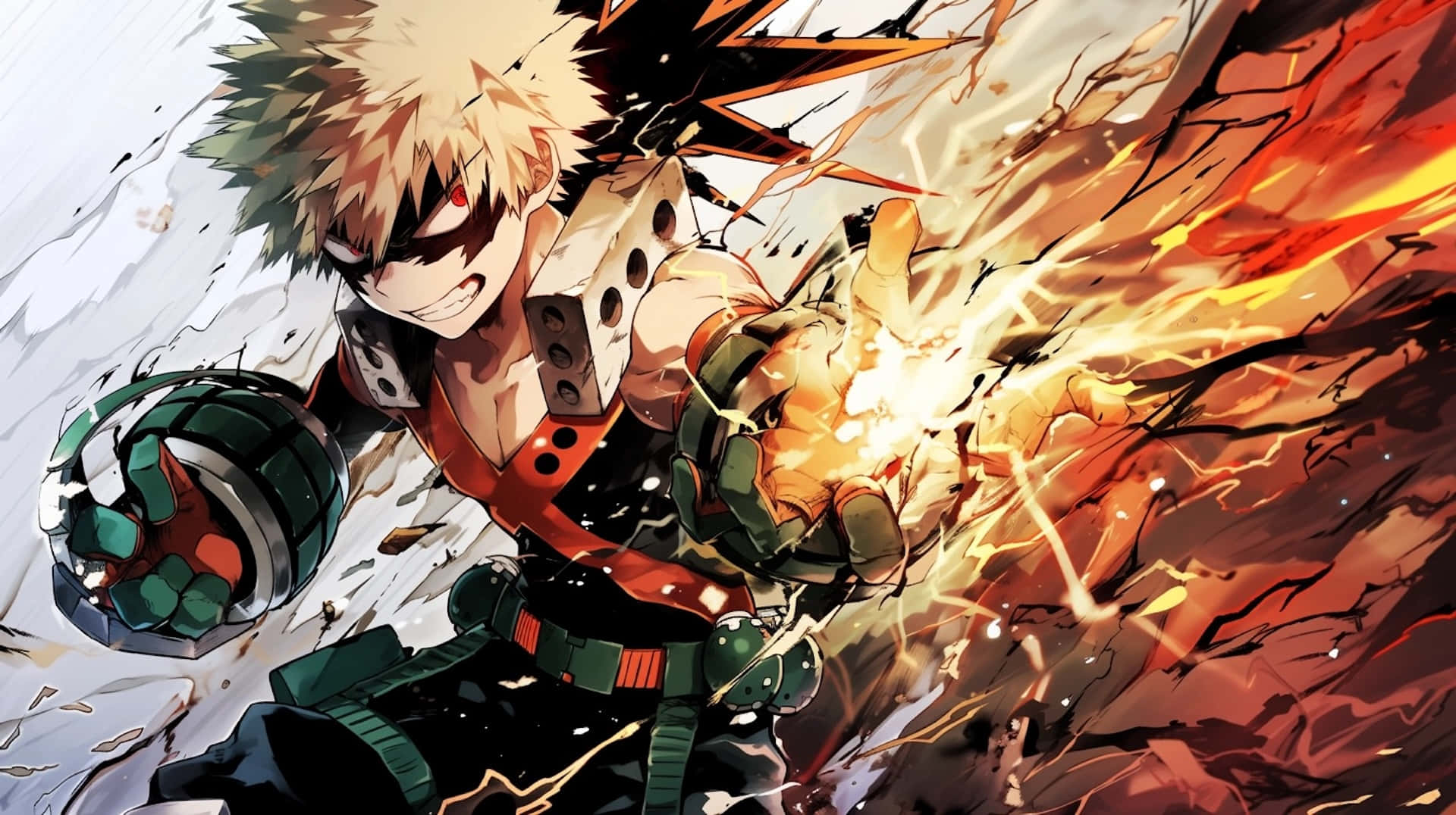 My Hero Academia Bakugoin Action Background