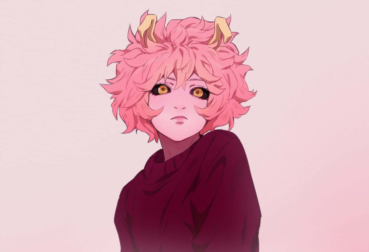 My Hero Academia Character Mina Ashido Minimalist Background