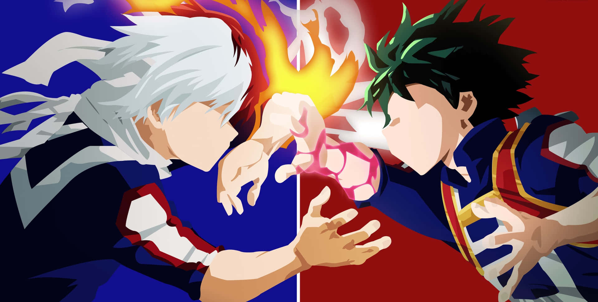 My Hero Academia Deku And Todoroki Cartoon