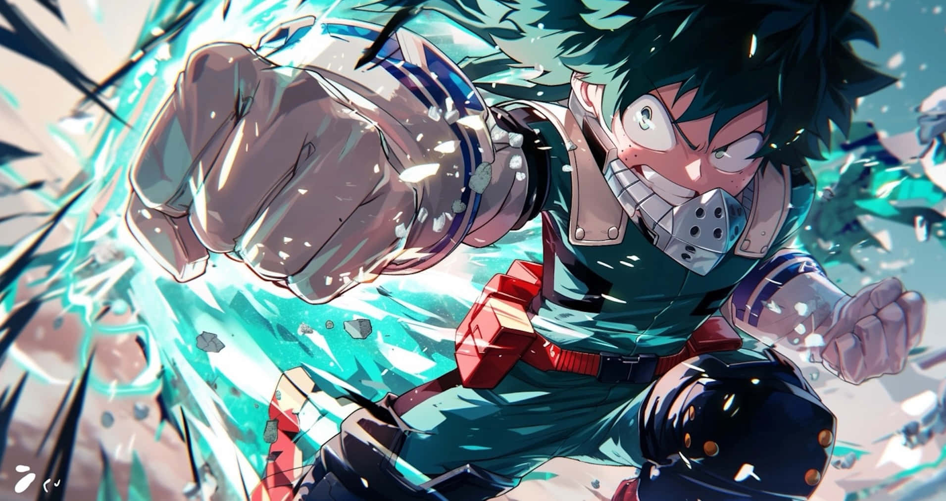 My Hero Academia Deku Power Punch Background