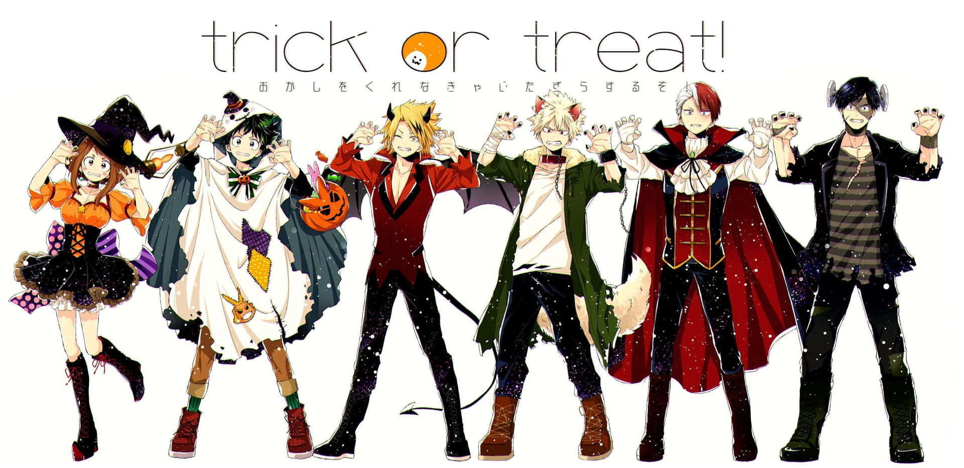 My Hero Academia Halloween Trick Or Treat Background