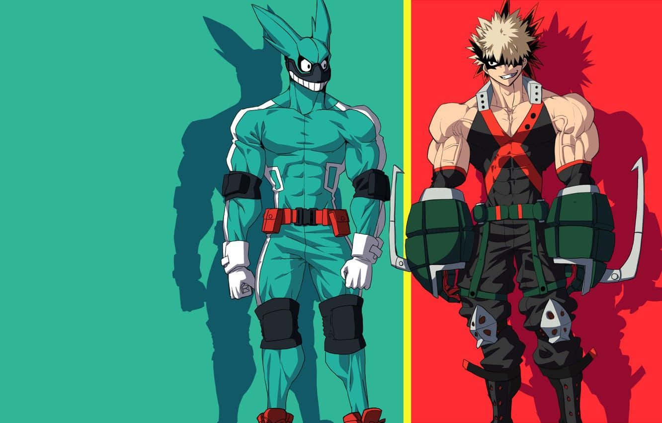 My Hero Academia Ipad Adult Midoriya And Bakugou Background