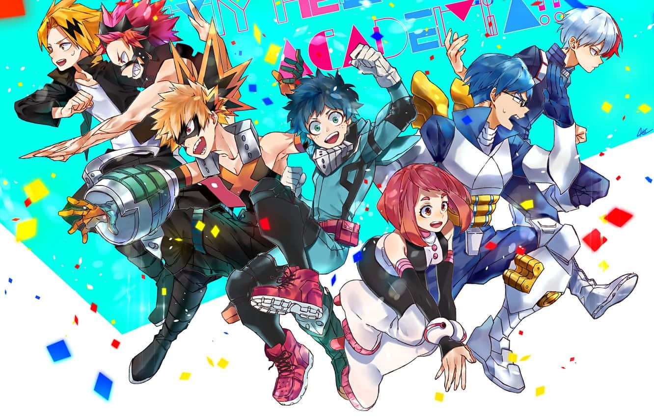 My Hero Academia Ipad Class A Festive Poster Background
