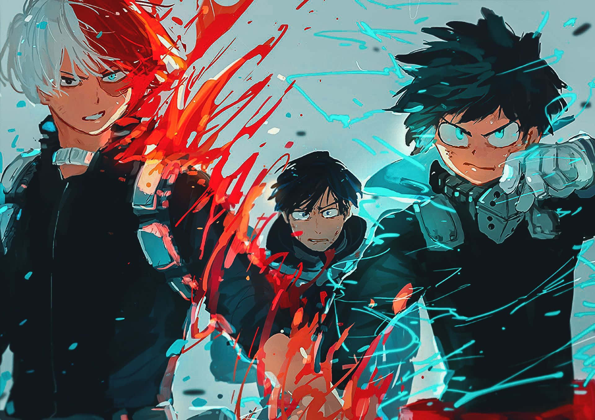My Hero Academia Ipad Shoto Todoroki And Izuku Midoriya Background