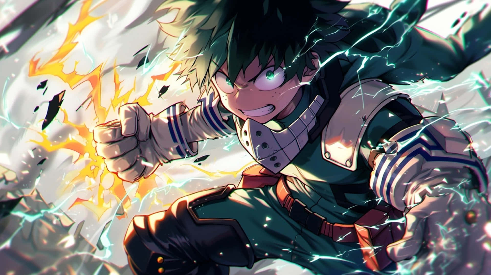 My Hero Academia Izuku Midoriya Power Up Background