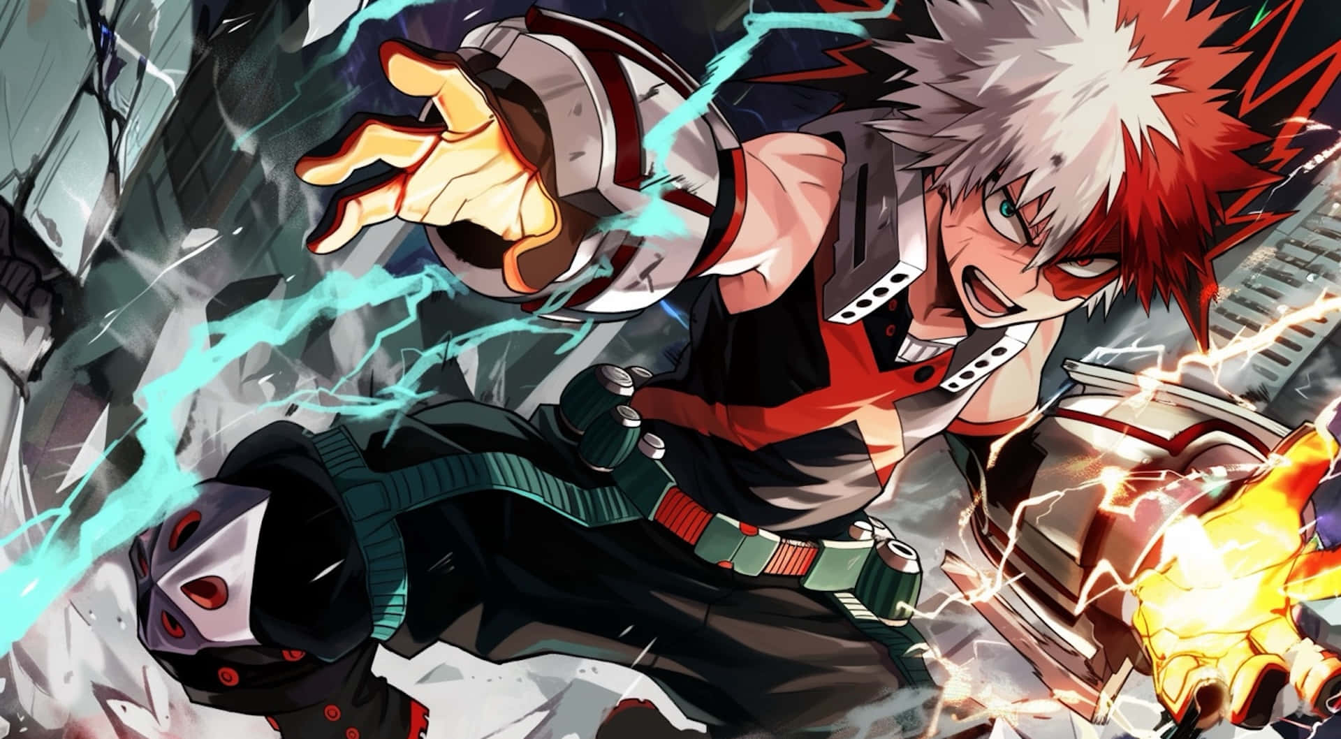 My Hero Academia Katsuki Bakugoin Action Background