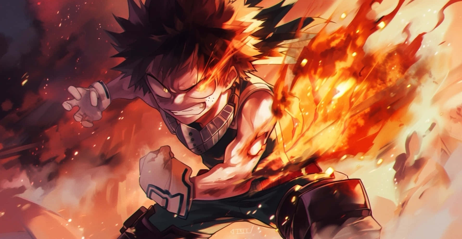 My Hero Academia Katsuki Bakugoin Action Background
