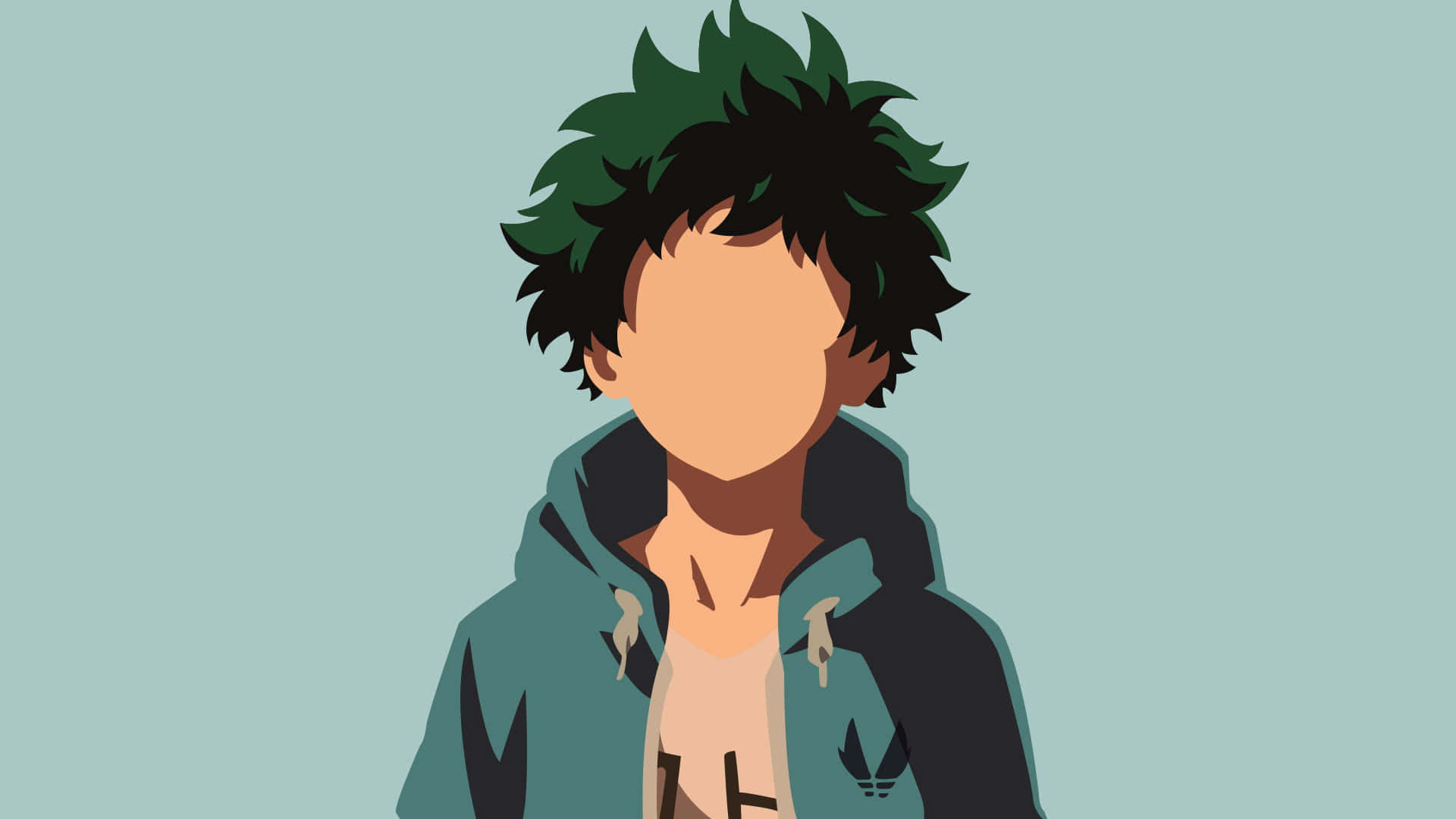 My Hero Academia Laptop With Izuku's Silhouette Background