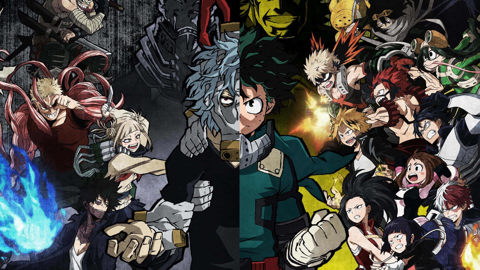 My Hero Academia Laptop With Villains Background