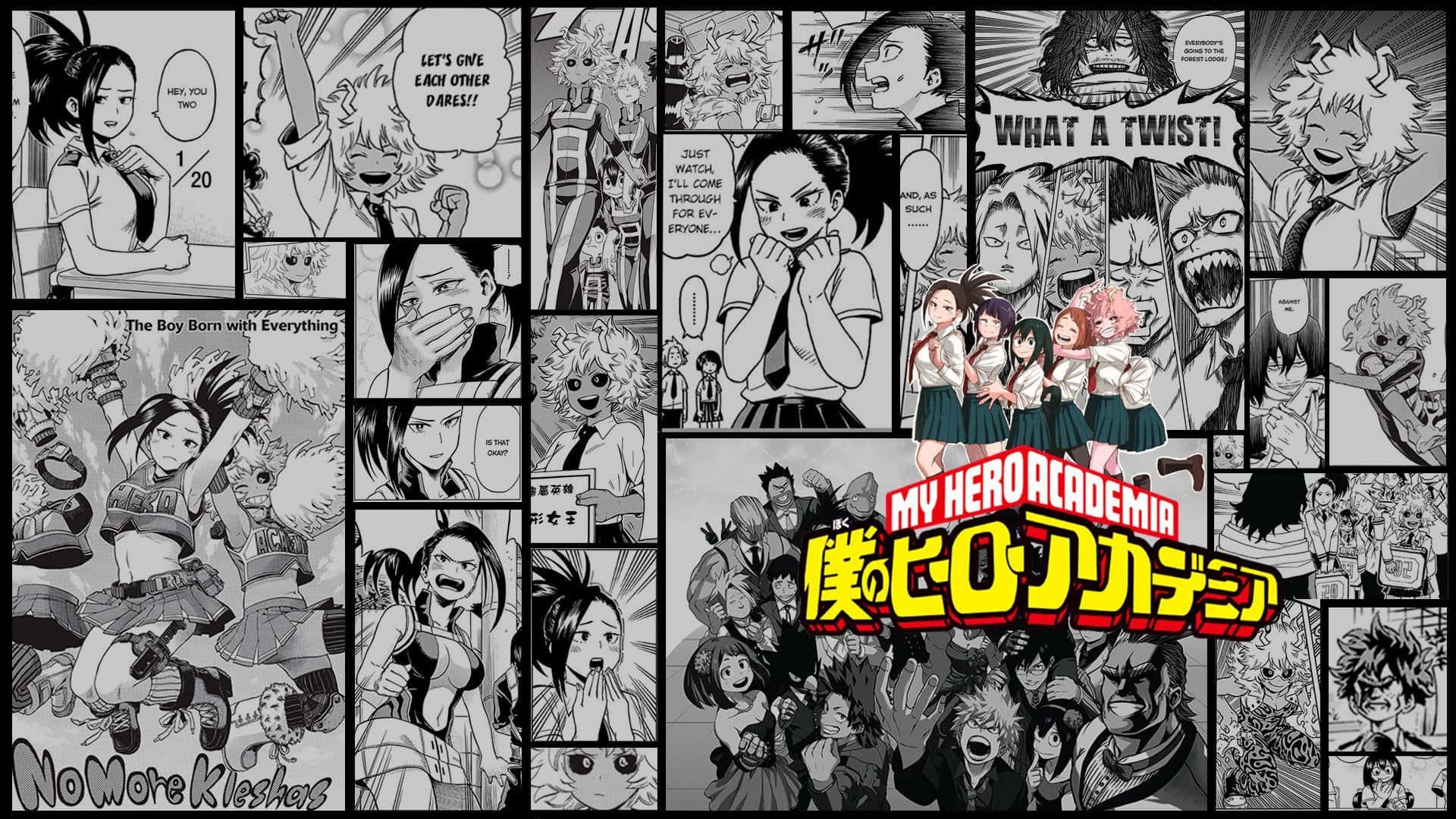 My Hero Academia Manga Collage Background