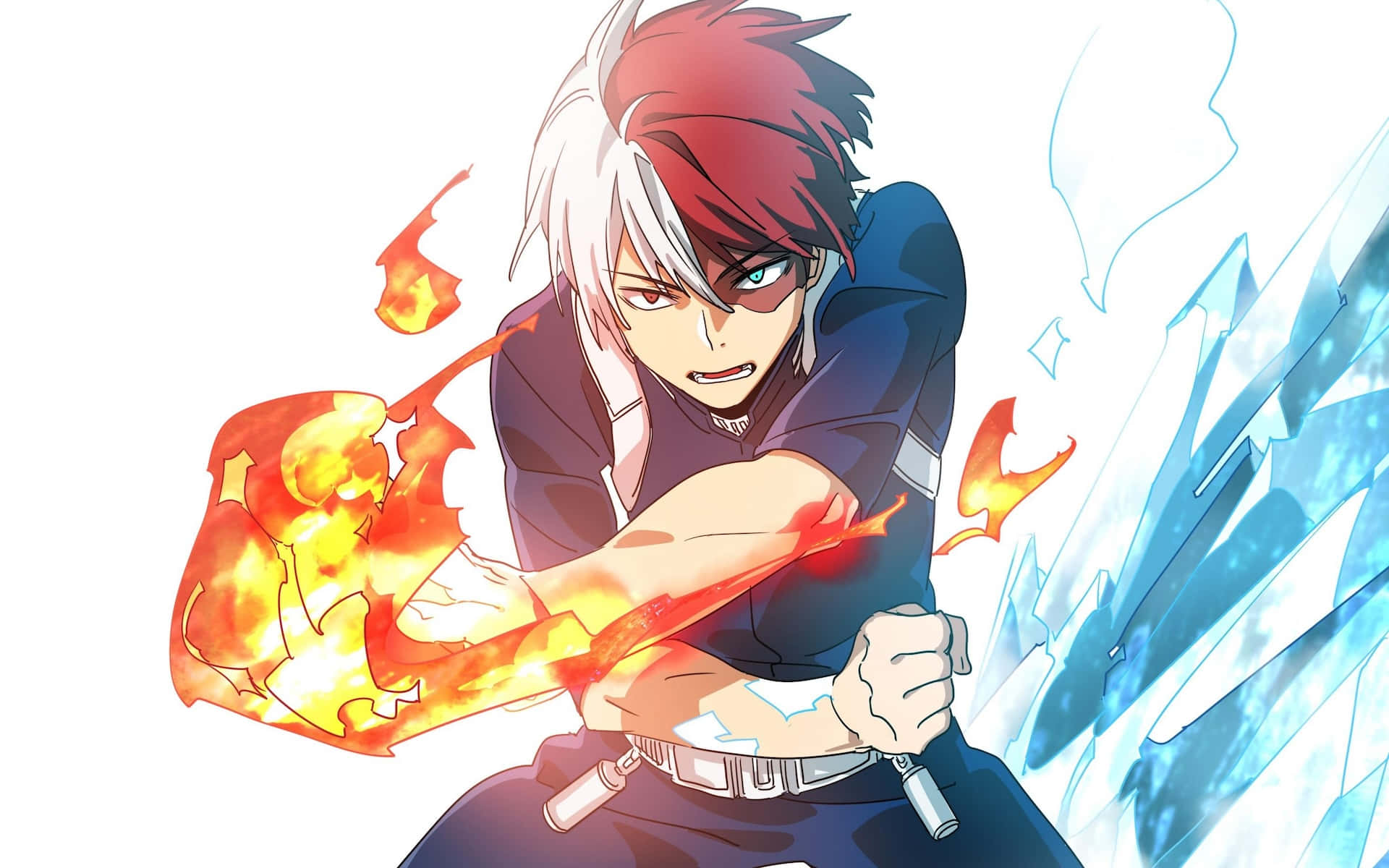 My Hero Academia Shoto Todoroki Fireand Ice Background