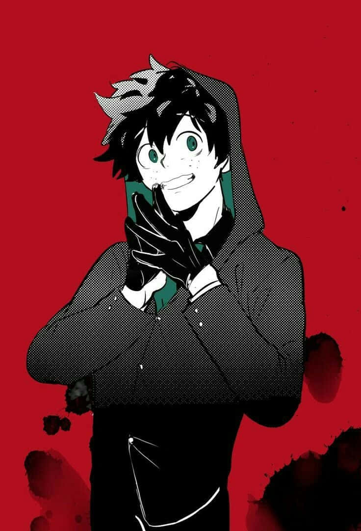 My Hero Academia Villain Deku In Hoodie Background
