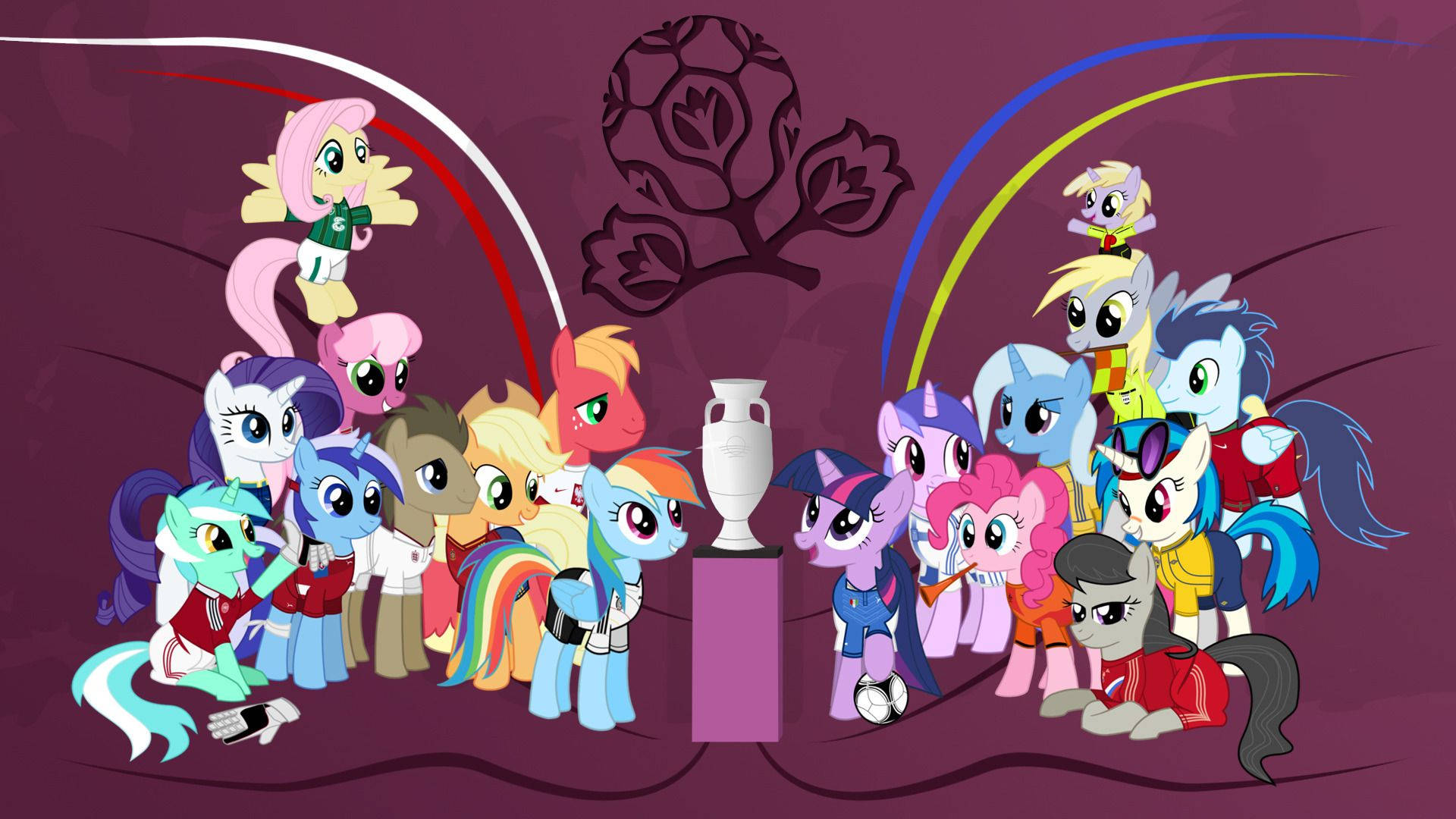 My Little Pony Ponies And Trophy Background