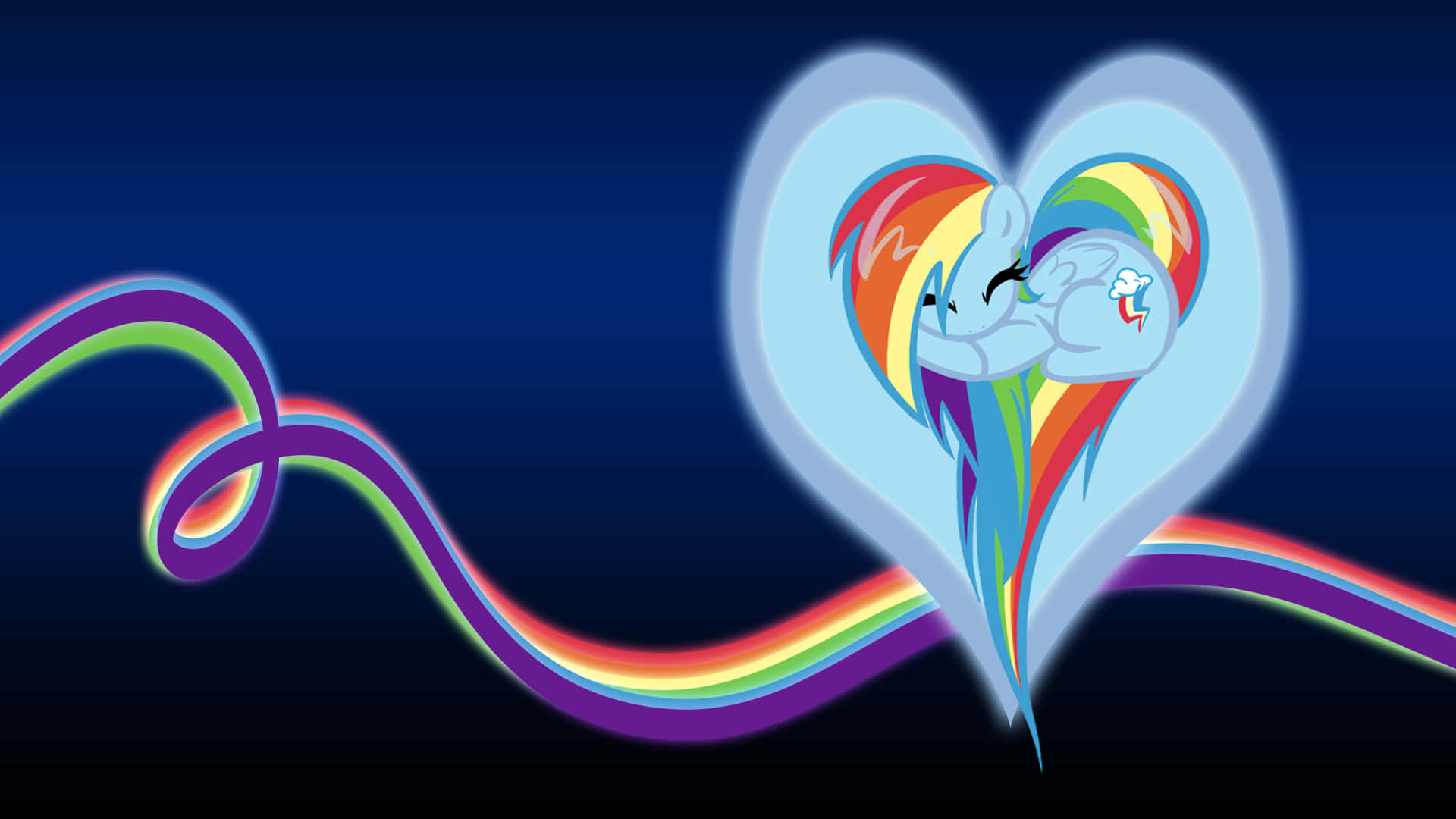 My Little Pony Rainbow Heart Desktop Background