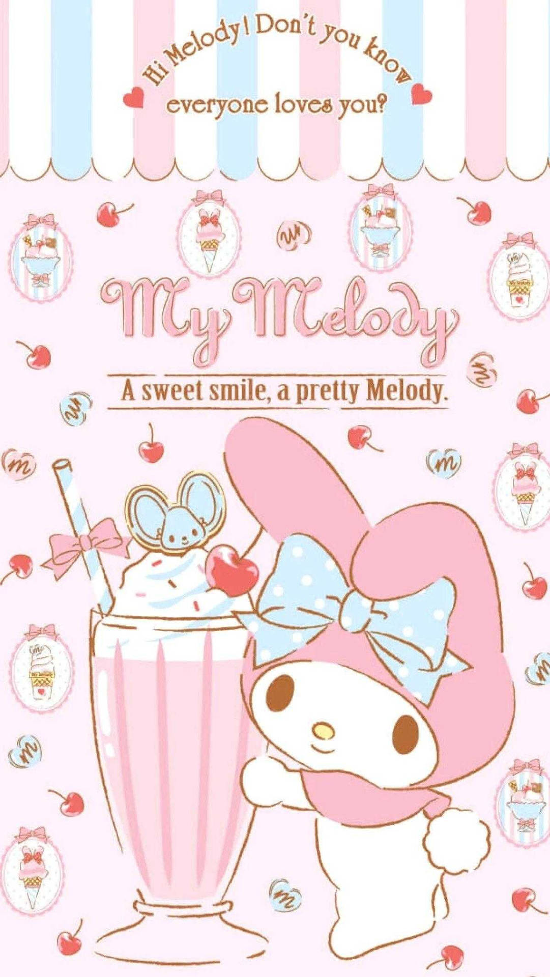 My Melody And Milkshake Background