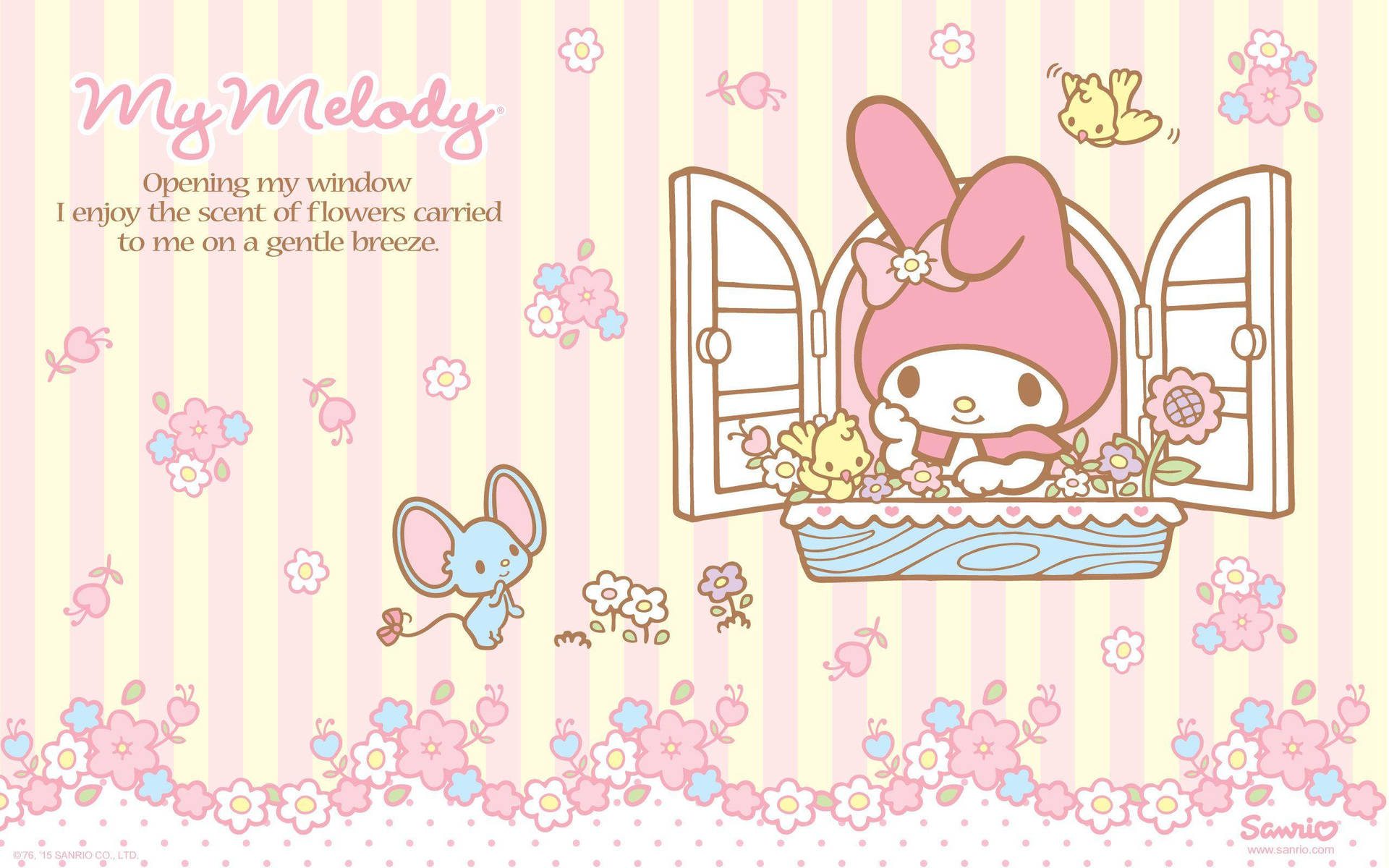 My Melody At The Window Background