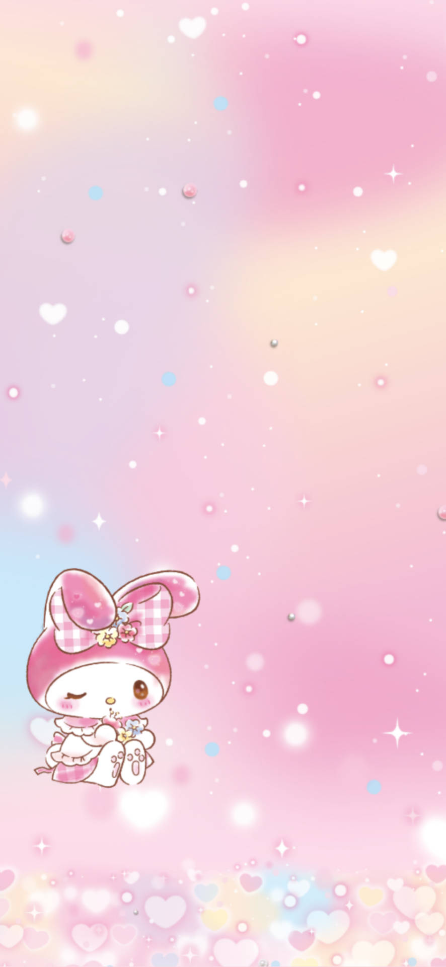 My Melody In Pastel Gradient Background
