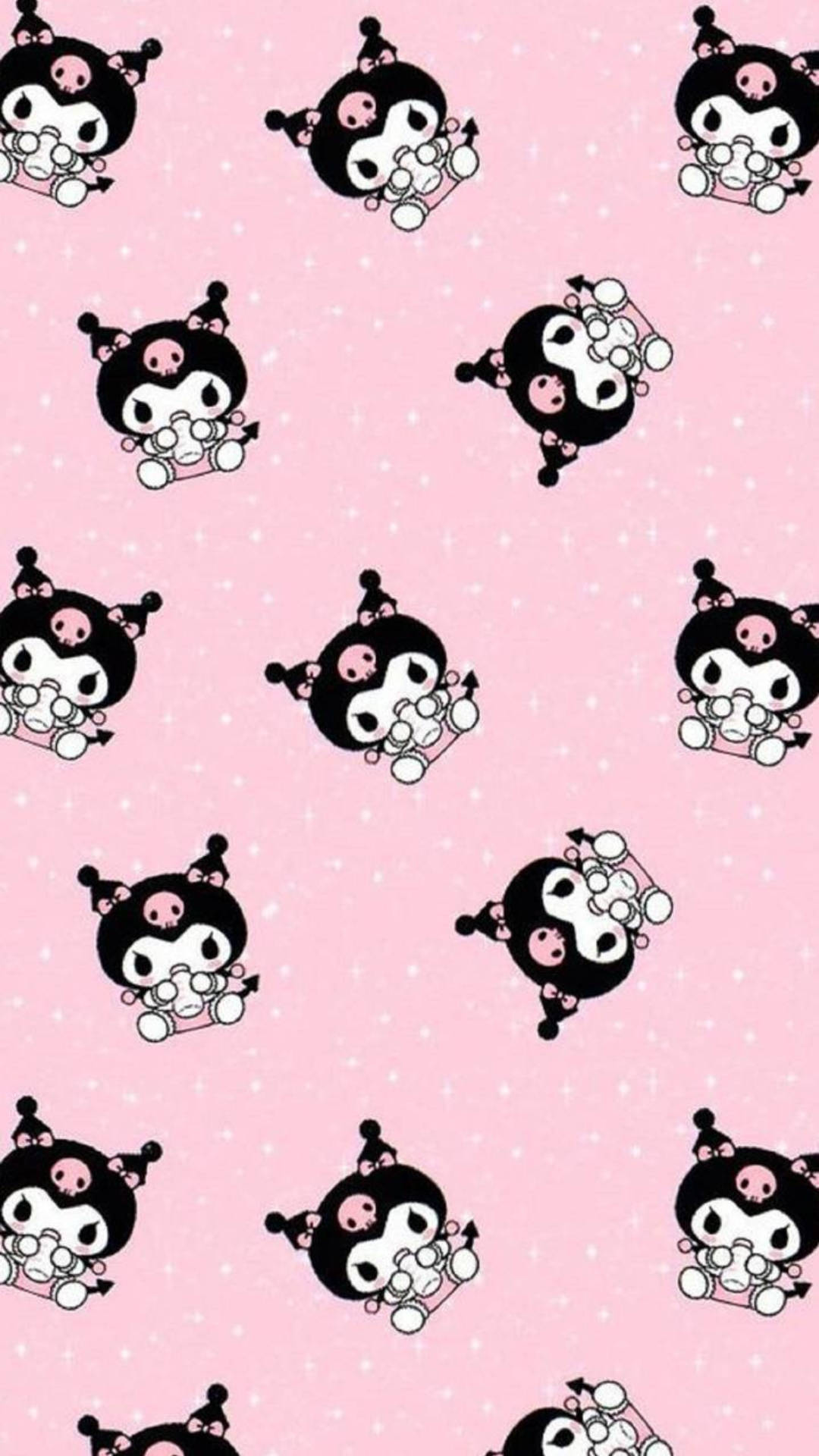 My Melody Kuromi Drinking Milk Background