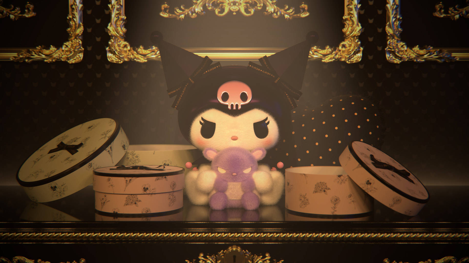 My Melody Kuromi Opening Gift Boxes Background