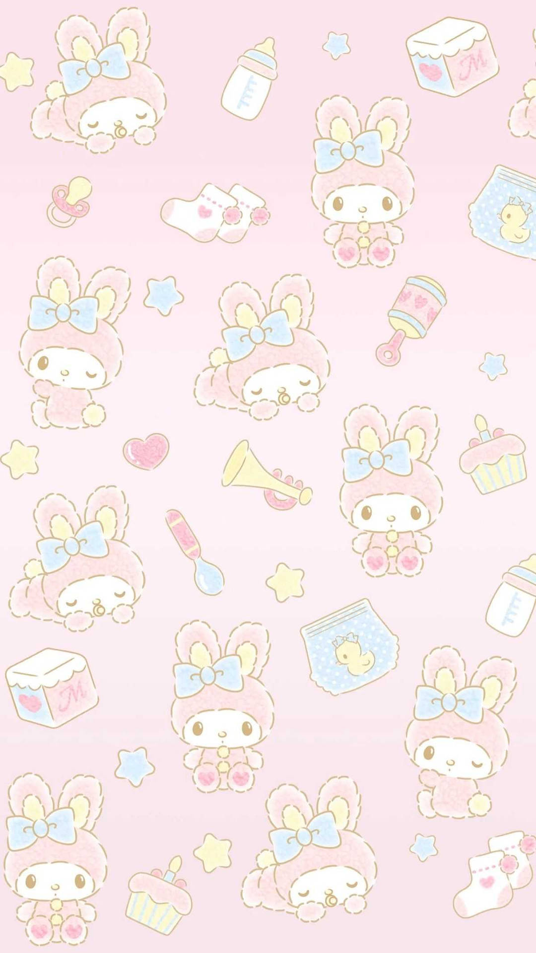 My Melody Pastel Pattern Background