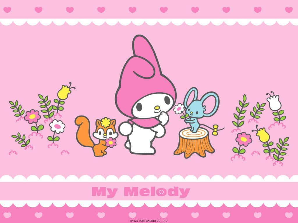 My Melody, The Cutest Laptop Everywhere You Go Background