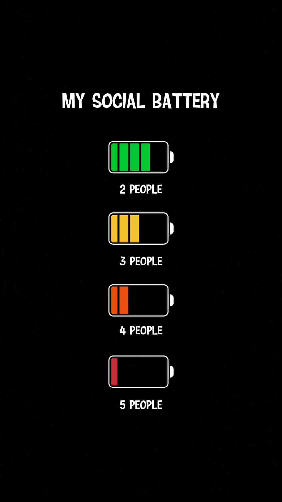 My Social Battery Colorful Digital Art