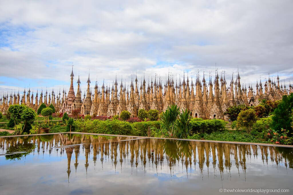 Myanmar Tall Houses Background