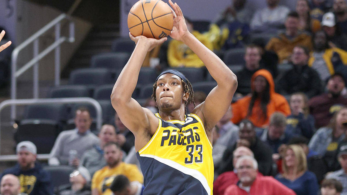 Myles Turner In Action - Free Throw Moment Background