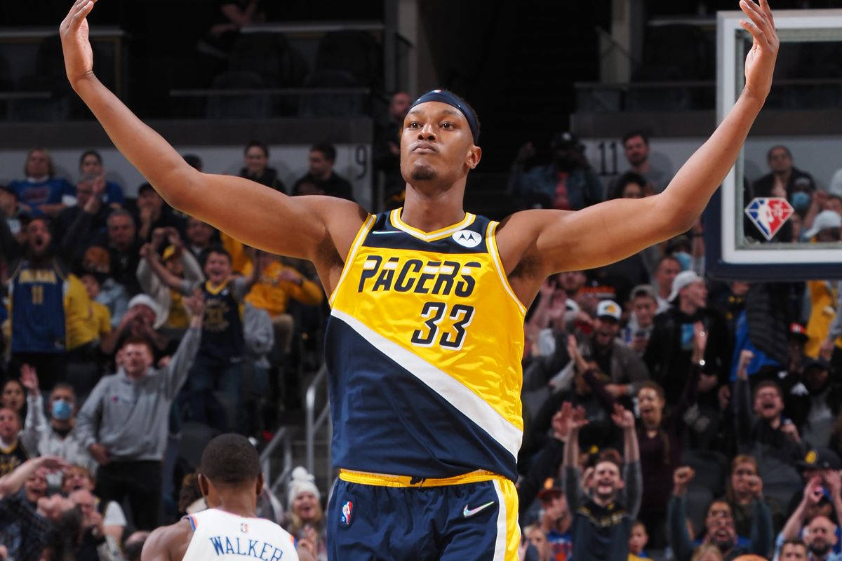 Myles Turner Proud Pacers Background