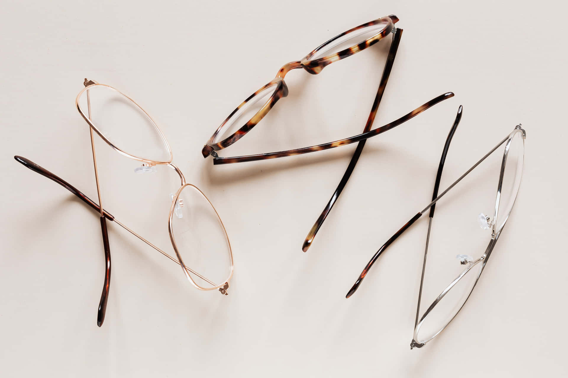 Myopic Eyeglasses With Animal Print Background