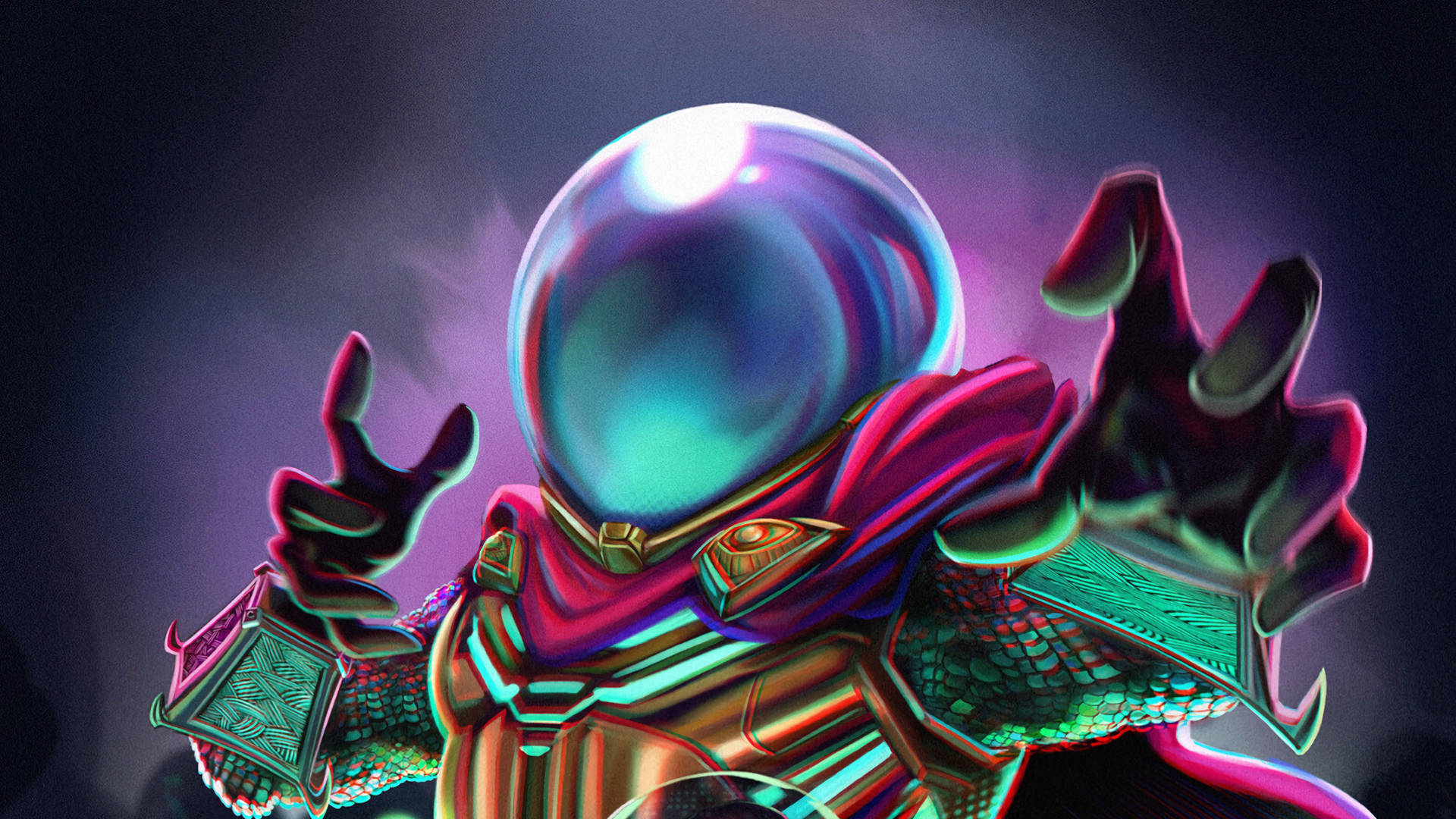 Mysterio Signature Pose Background