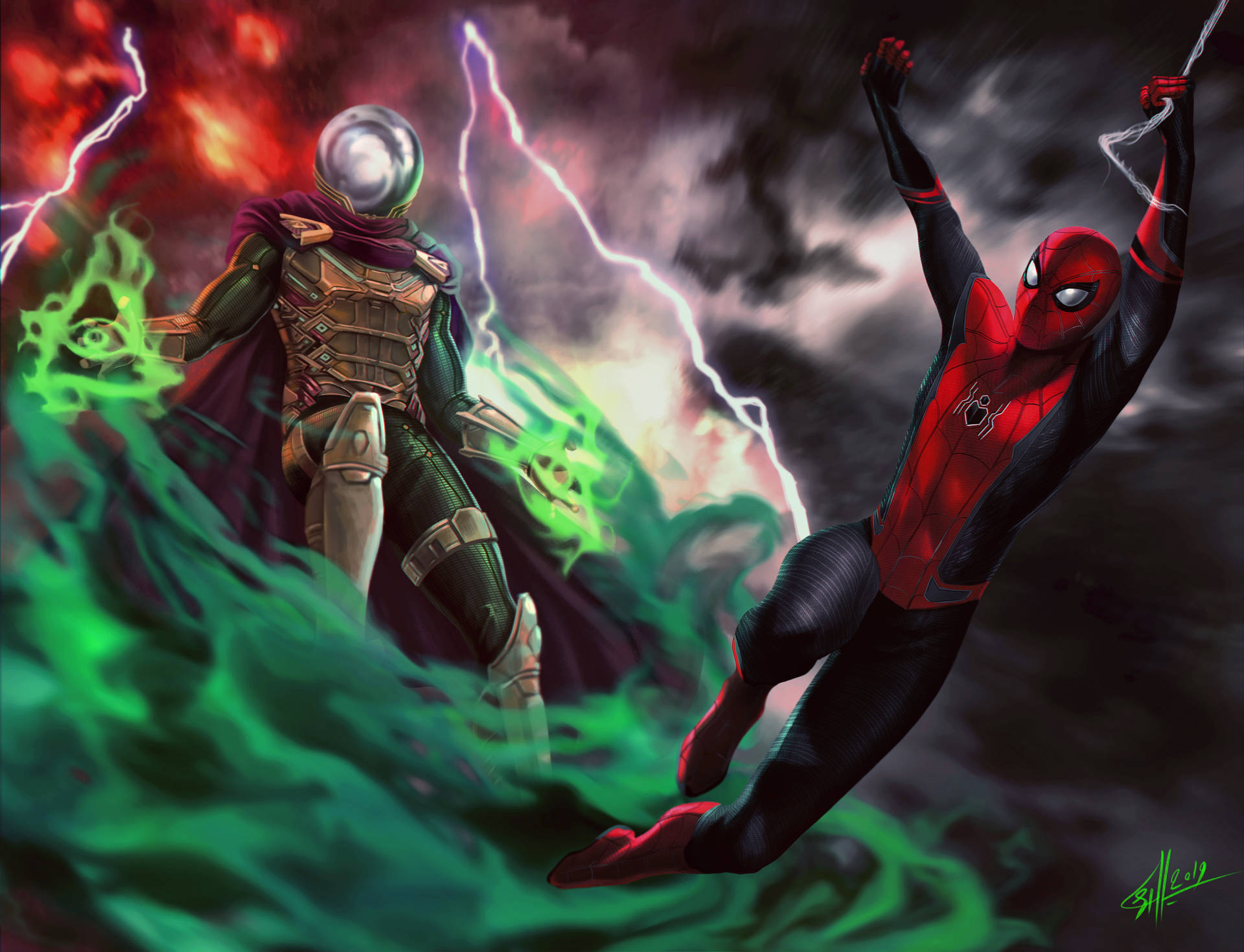 Mysterio Vs Spider-man Background