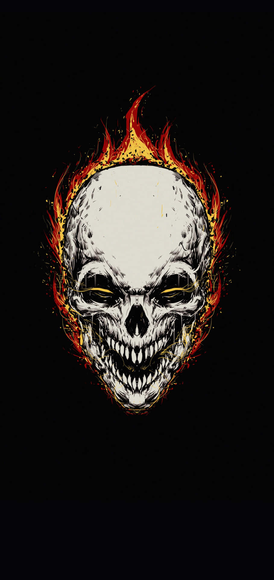 Mysterious And Captivating Galaxy Skull Background