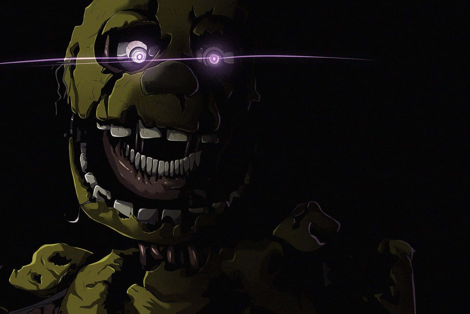 Mysterious And Haunting Springtrap Wallpaper Background