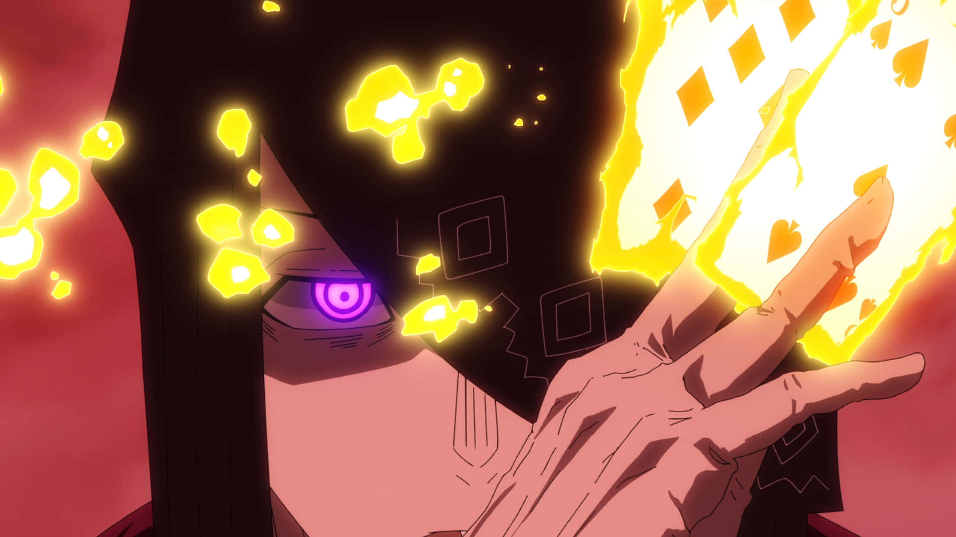 Mysterious And Intriguing Character Joker From Fire Force Background