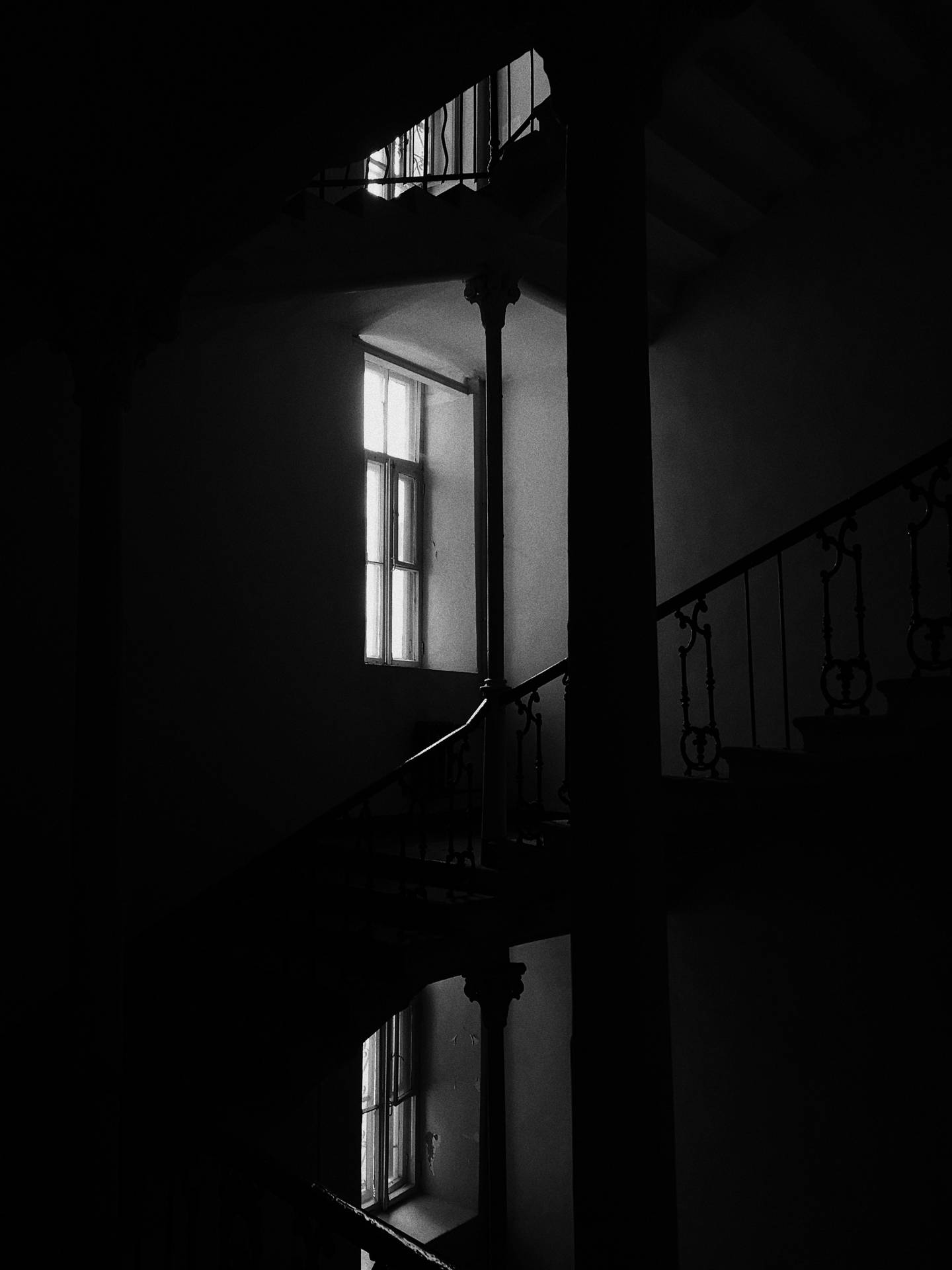 Mysterious Atmosphere In A Dark-themed Interior Background