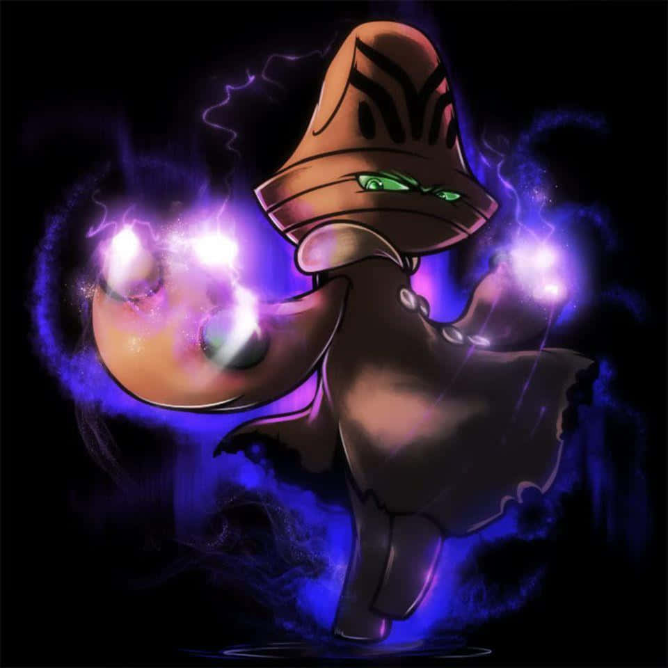 Mysterious Beheeyem In Night Sky Background