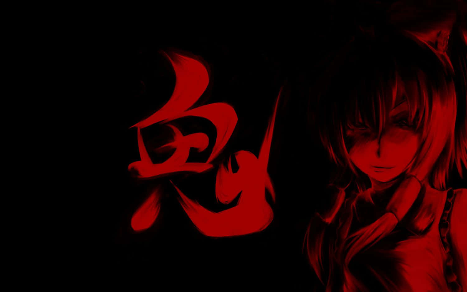 Mysterious Black-and-red Anime Scene Background