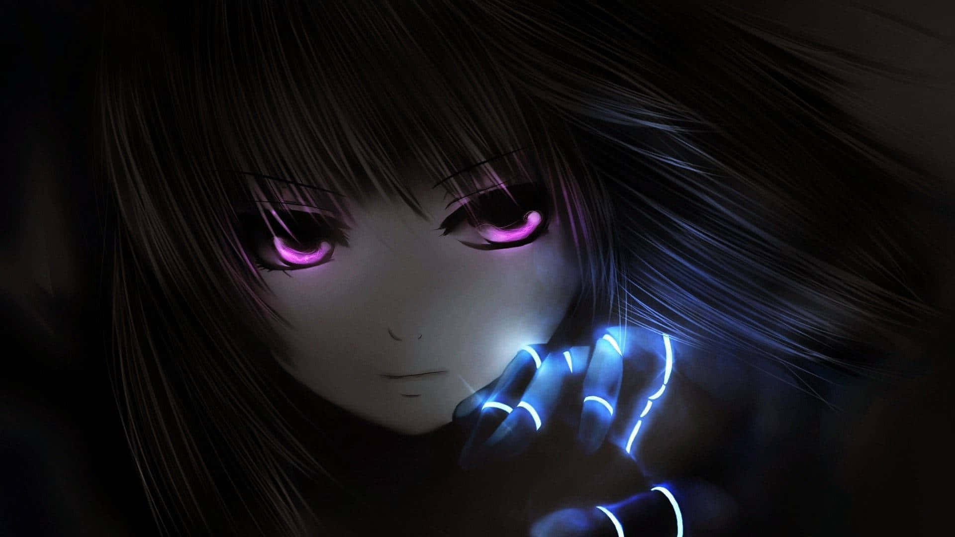 Mysterious Dark Anime Girl Background